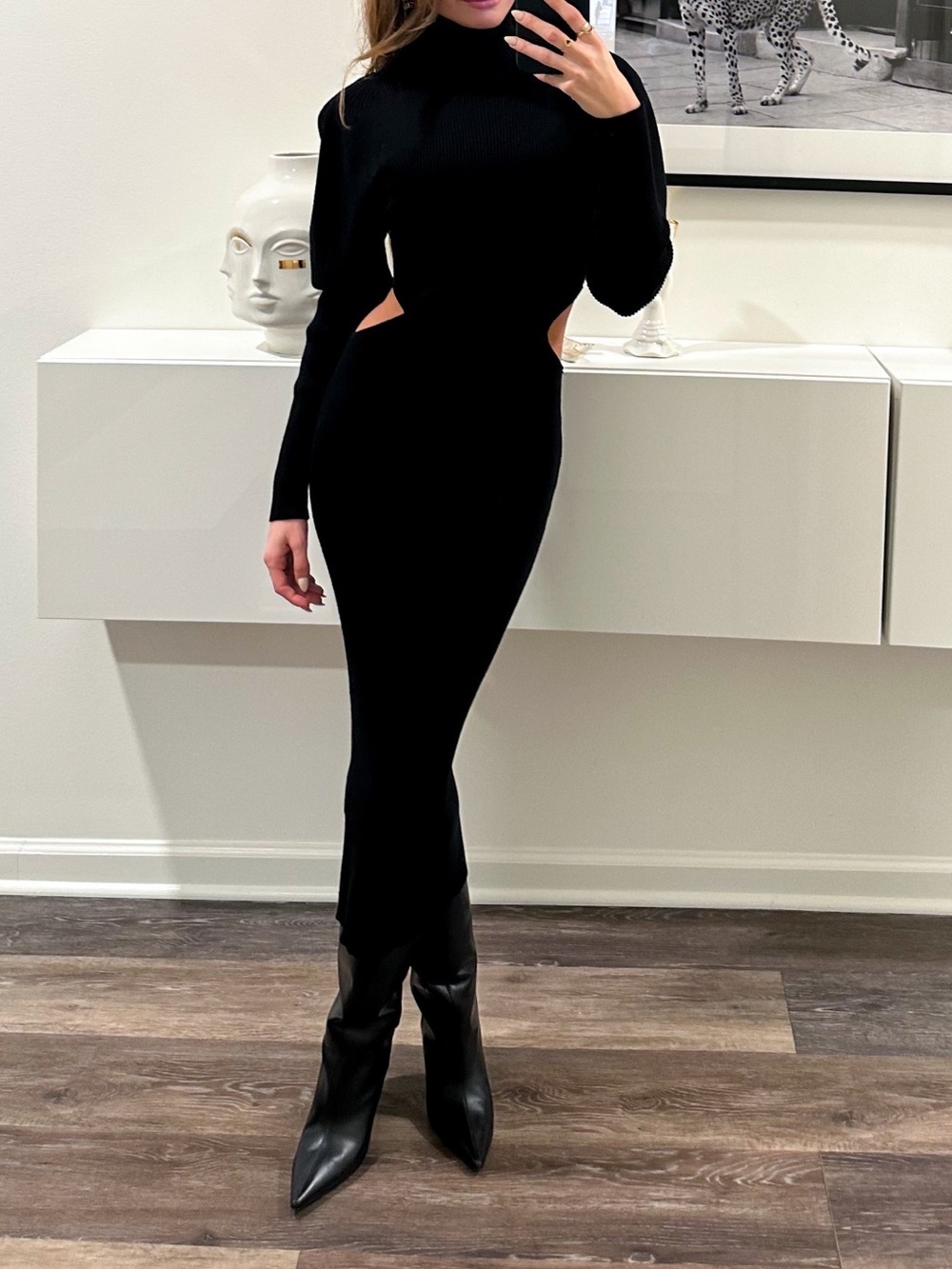 Zara cutout midi dress